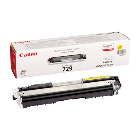 Картридж лазерный CANON (729Y) LBP7010C/7018C, желтый, ресурс 1000 страниц, оригинальный, 4367b002