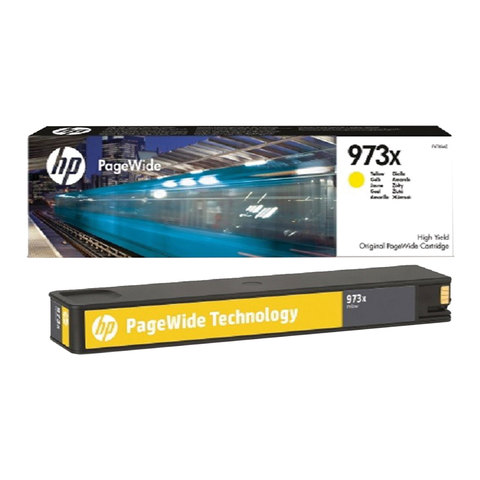 Картридж струйный HP (F6T83AE) PW Pro 477dw/452dw, №973X, желтый, увеличенный ресурс 7000 страниц, оригинальный