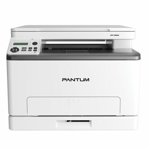 МФУ лазерное ЦВЕТНОЕ PANTUM CM1100DW "3 в 1" А4, 18 стр./мин, 30000 стр./мес., ДУПЛЕКС, Wi-Fi, сетевая карта