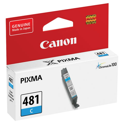 Картридж струйный CANON (CLI-481C) для PIXMA TS704/TS6140, голубой, ресурс 257 страниц, оригинальный, 2098C001