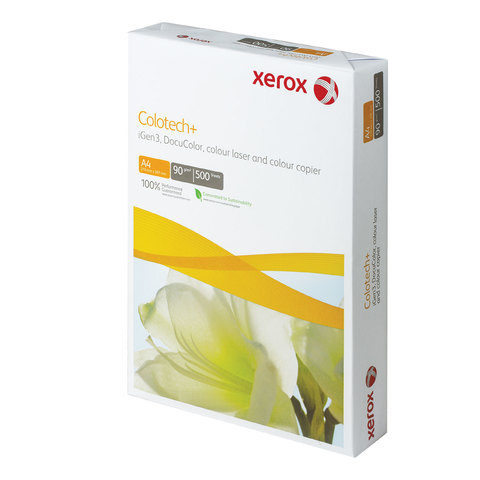 Бумага XEROX COLOTECH PLUS, А4, 90 г/м2, 500 л., для полноцветной лазерной печати, А++, Австрия, 170% (CIE), 003R98837