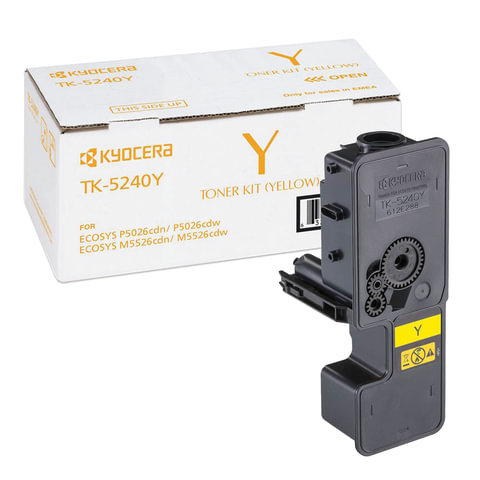 Тонер-картридж KYOCERA (TK-5240Y) P5026cdn/w/M5526cdn/w, ресурс 3000 стр., цвет желтый, оригинальный, 1T02R7ANL0