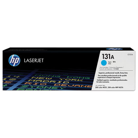 Картридж лазерный HP (CF211A) CLJ Pro 200 M276n/M276nw, №131A, голубой, оригинальный, ресурс 1800 страниц