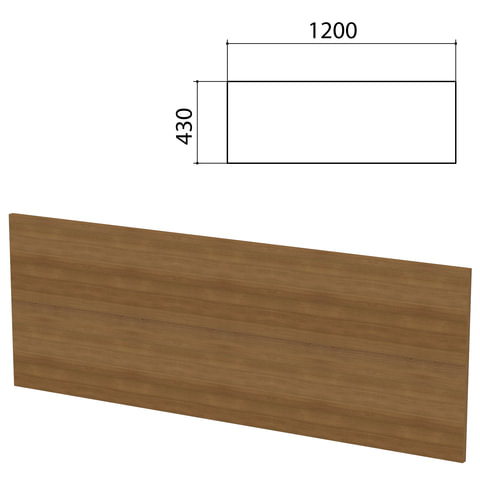 Экран-перегородка "Бюджет", 1200х16х430 мм, орех французский (КОМПЛЕКТ)