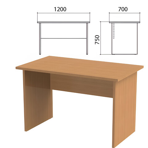 Стол письменный "Этюд", 1200х700х750 мм, бук бавария, 400021-55